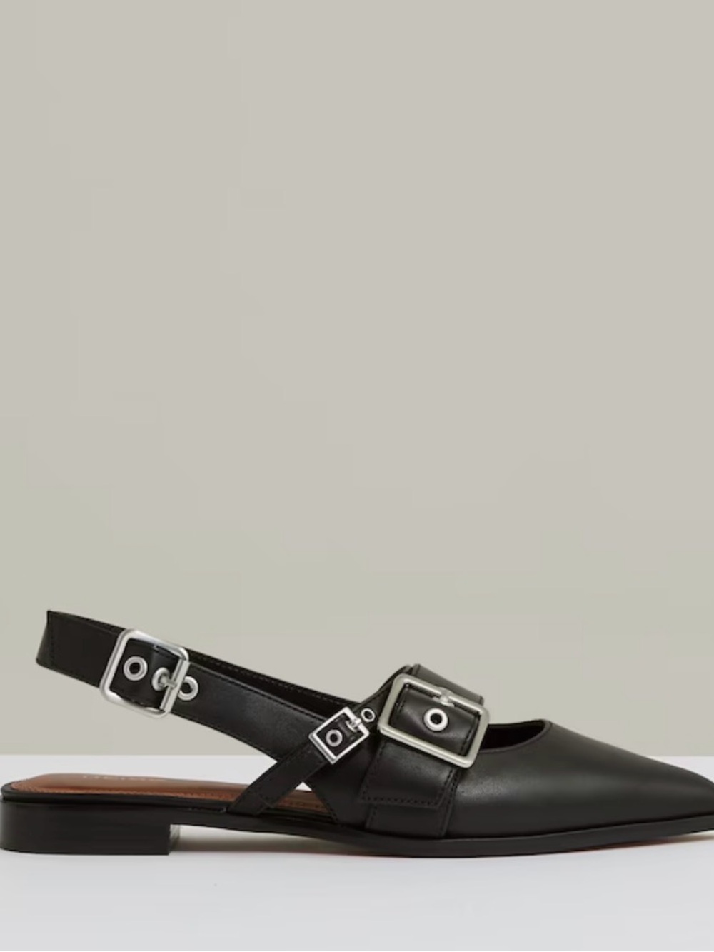 Reiss Lois Buckled Slingback Flats - Women